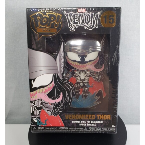 Funko Pop! Pin Marvel Venom - Venomized Thor #15 Enamel Pin - NIB Sealed - Picture 1 of 16
